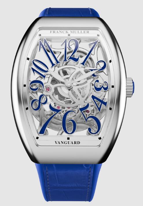 Best Franck Muller Vanguard Lady Slim Skeleton V 35 S AT SQT (BL) Replica Watch